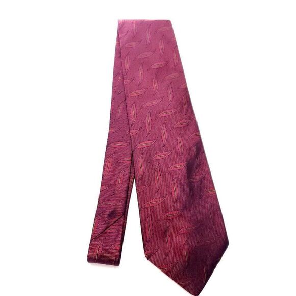 Paul Fredrick Red Silk Tie Woven Repp - Picture 5 of 5